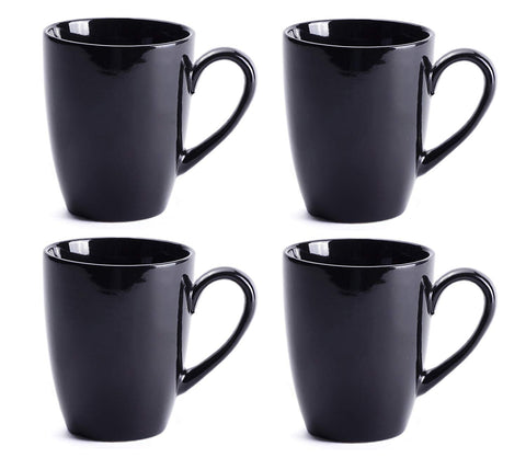 Black Ceramic Mug Set of 4